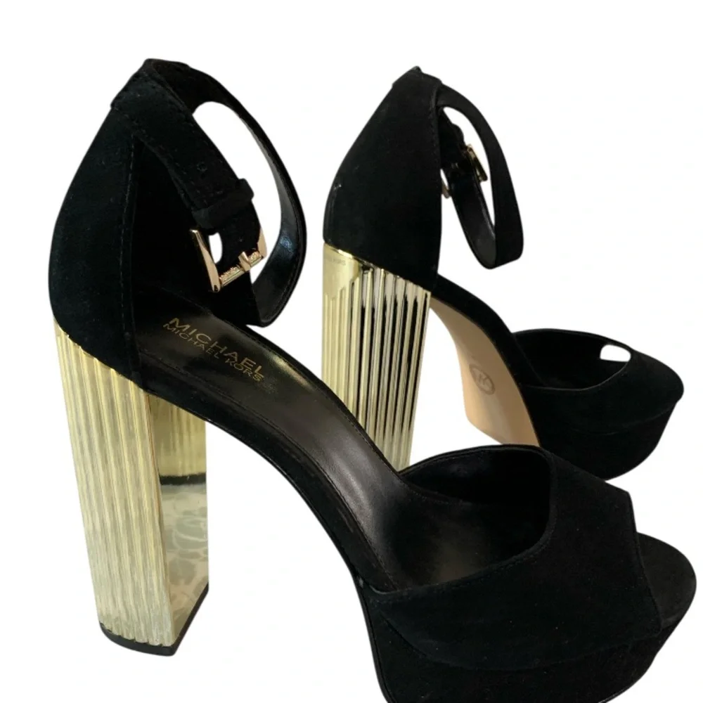 MICHAEL Michael Kors Porter Ankle Strap Platforms Size 7M Party Date Night Event - Picture 5 of 11